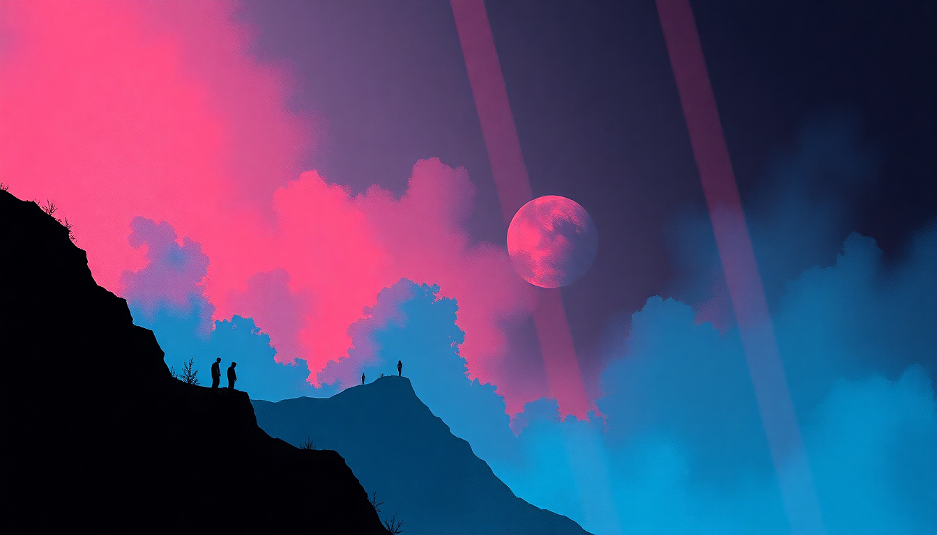 Fan-driven abstract illustration evoking the emotional arc of Step Off by Grandmaster Flash and the Furious Five