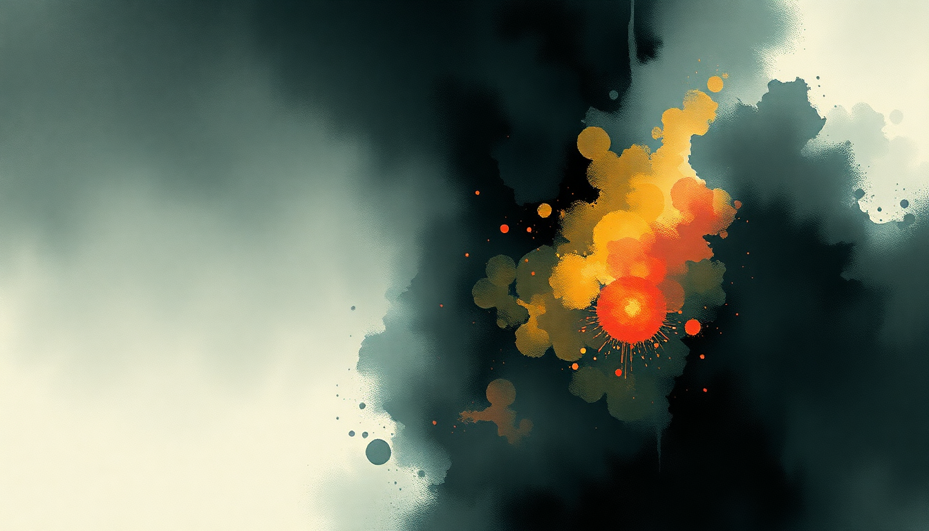 Fan-driven abstract illustration evoking the emotional arc of Stockholm Syndrome by Idles