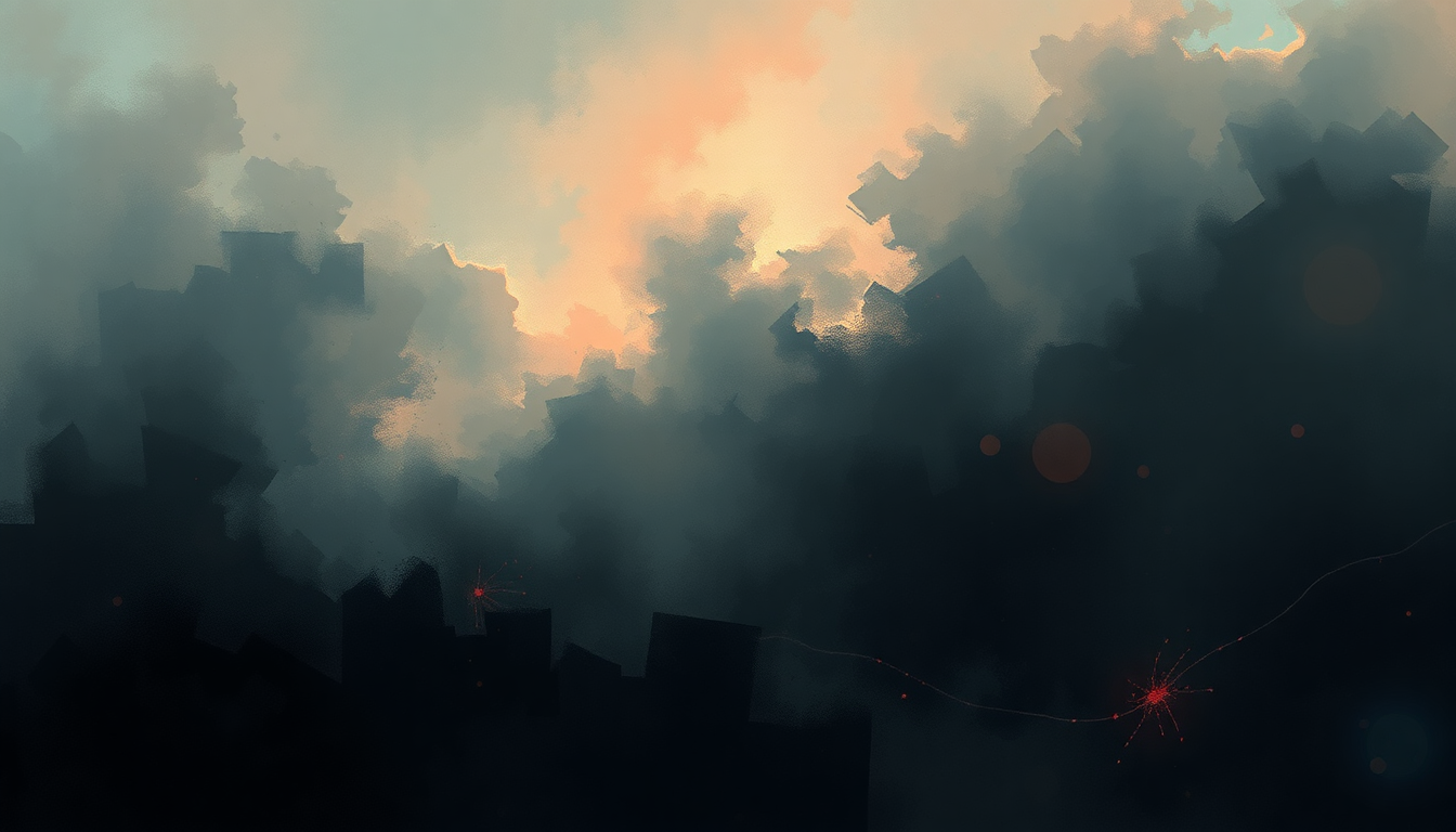 Fan-driven abstract illustration evoking the emotional arc of Stockholm Syndrome by Muse