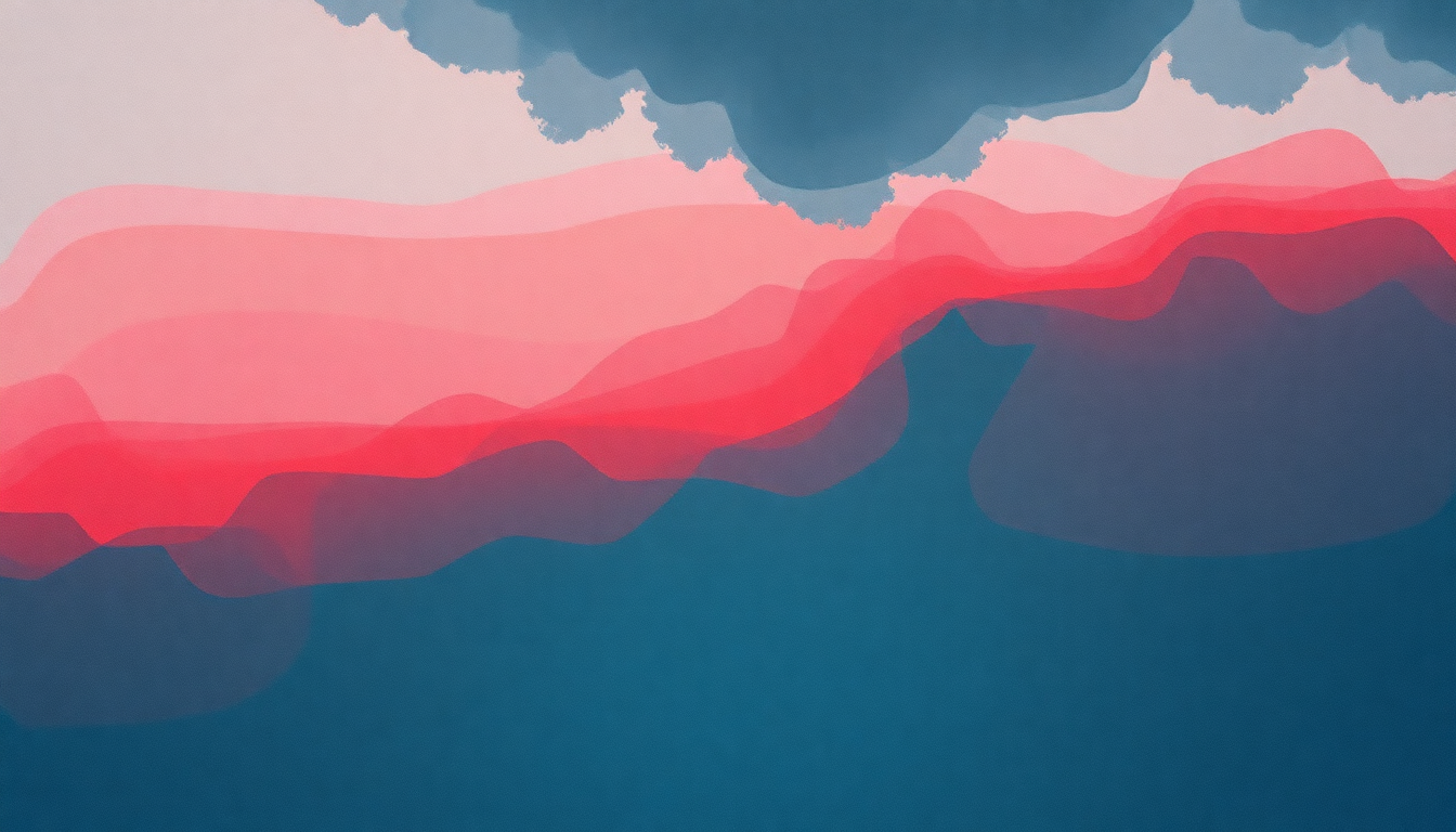 Fan-driven abstract illustration evoking the emotional arc of Storm 3000 by Leftfield