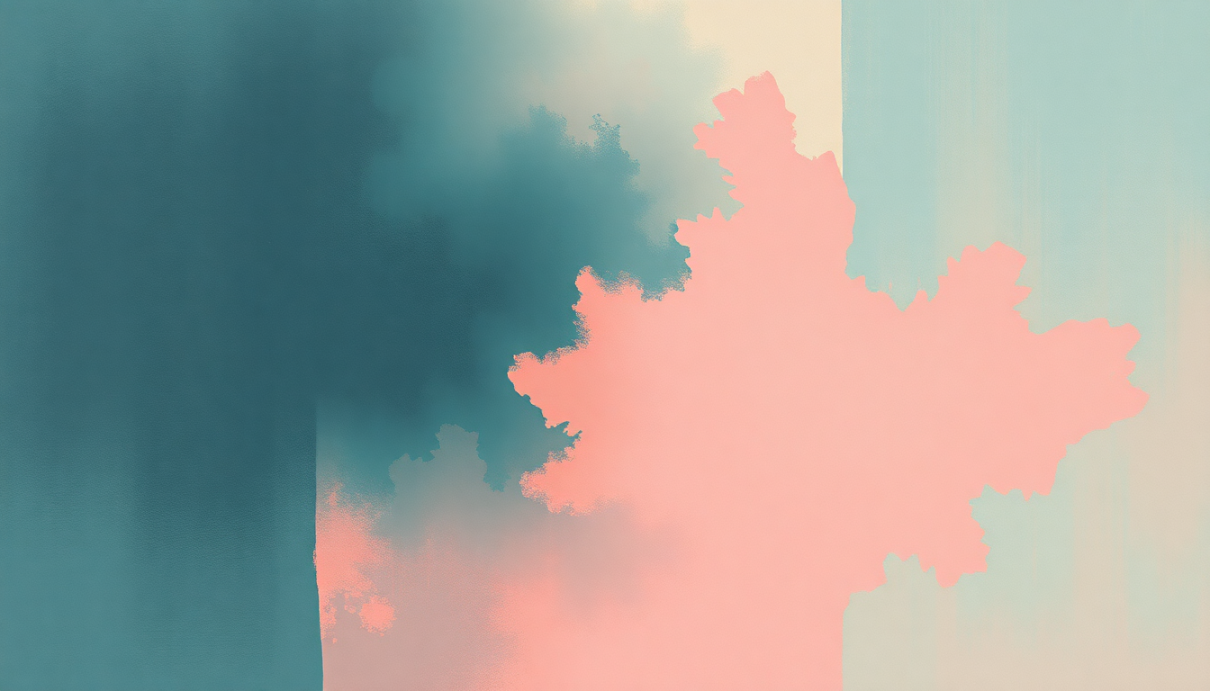 Fan-driven abstract illustration evoking the emotional arc of Stormy Weather by Pixies