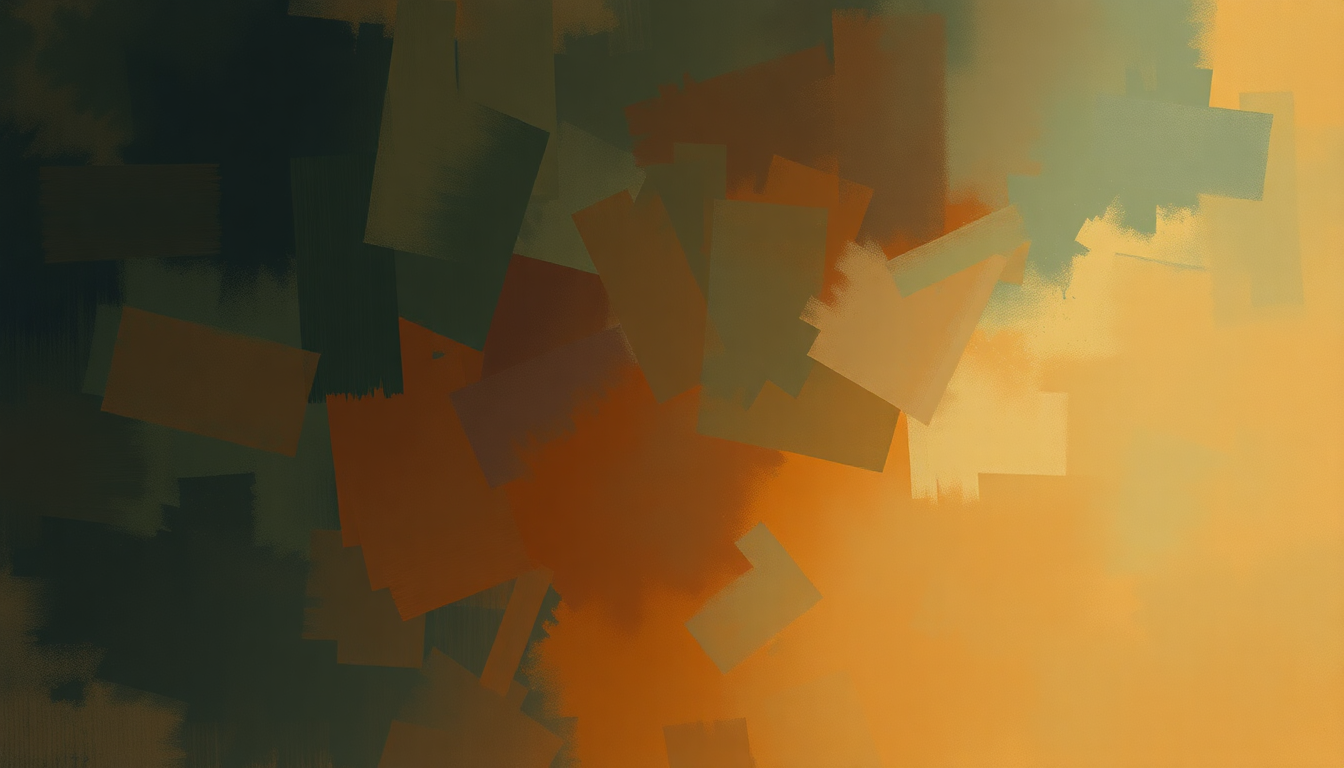 Fan-driven abstract illustration evoking the emotional arc of Stormy Weather by Billie Holiday