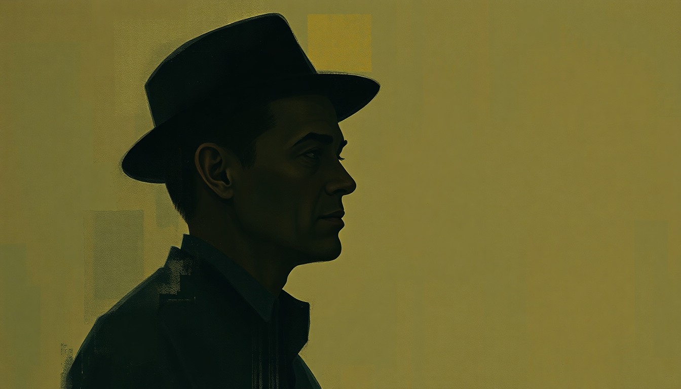 Fan-driven abstract illustration evoking the emotional arc of Strangers in the Night by Frank Sinatra