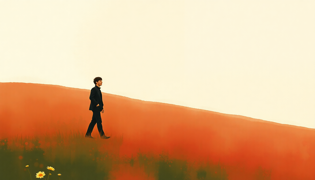 Fan-driven abstract illustration evoking the emotional arc of Strawberry Fields Forever by The Beatles