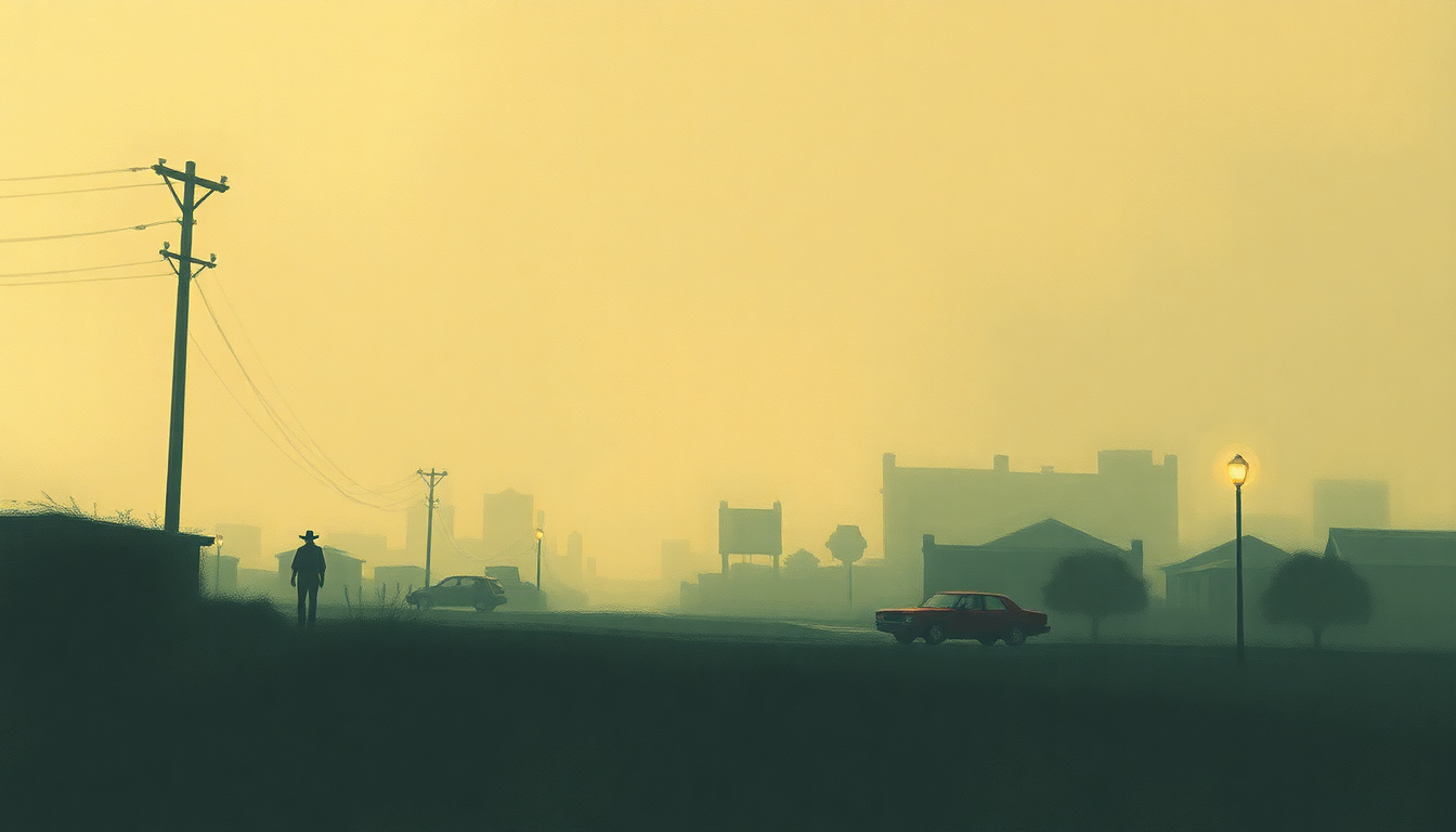 Fan-driven abstract illustration evoking the emotional arc of Streets of Laredo by Johnny Cash