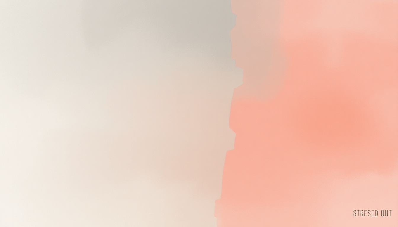 Fan-driven abstract illustration evoking the emotional arc of Stressed Out by Twenty One Pilots