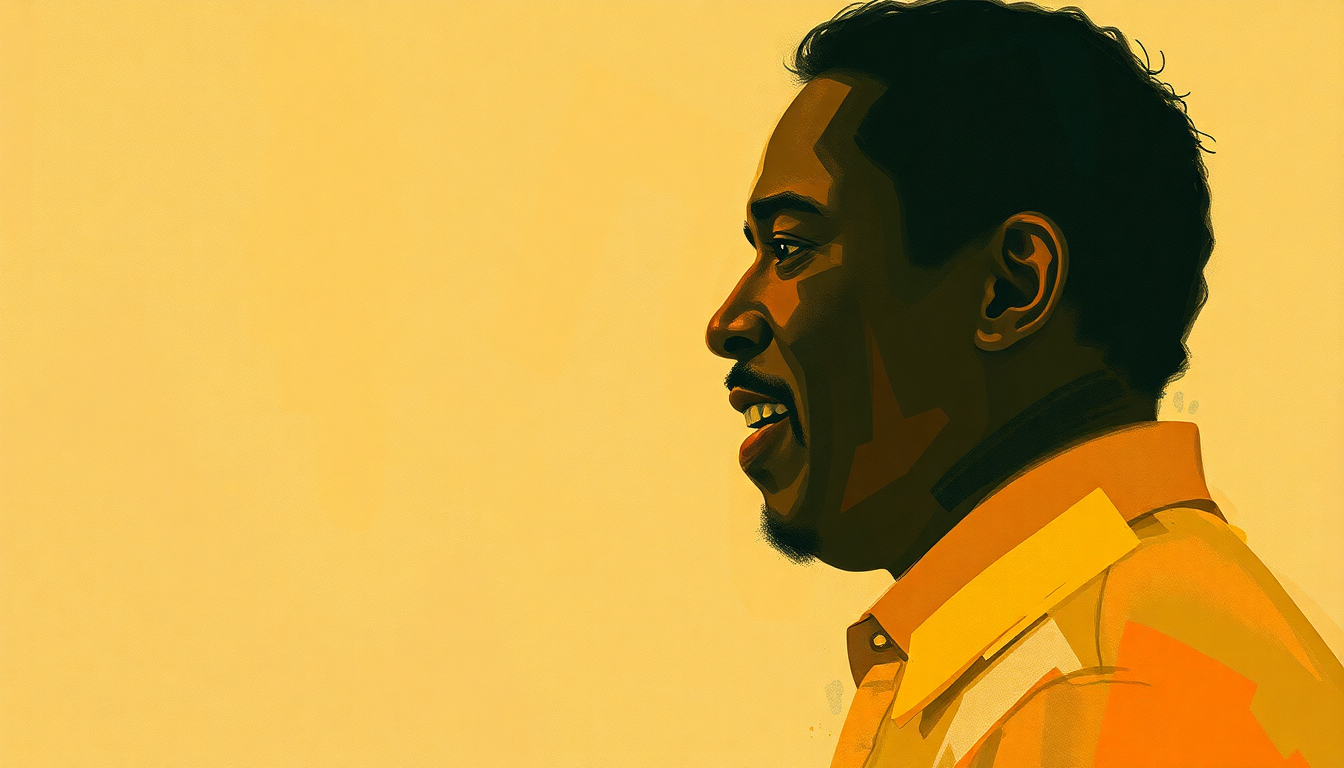 Fan-driven abstract illustration evoking the emotional arc of Strode Rode by Sonny Rollins