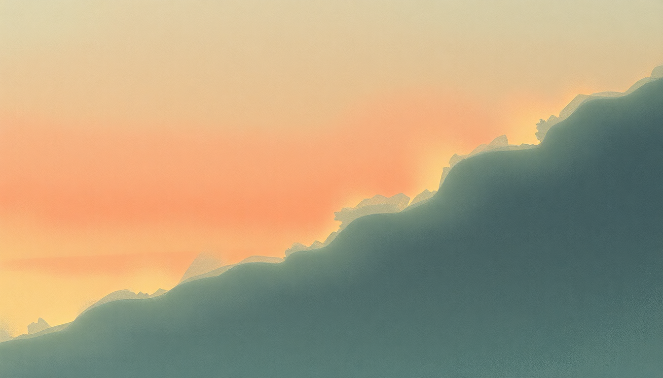 Fan-driven abstract illustration evoking the emotional arc of Strung Up from the Sky by Pelican