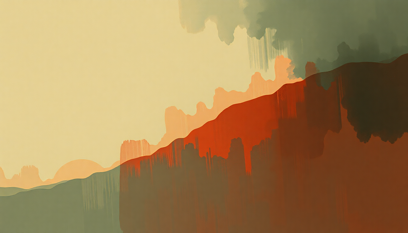 Fan-driven abstract illustration evoking the emotional arc of Stuck in a Moment You Can't Get Out Of by U2