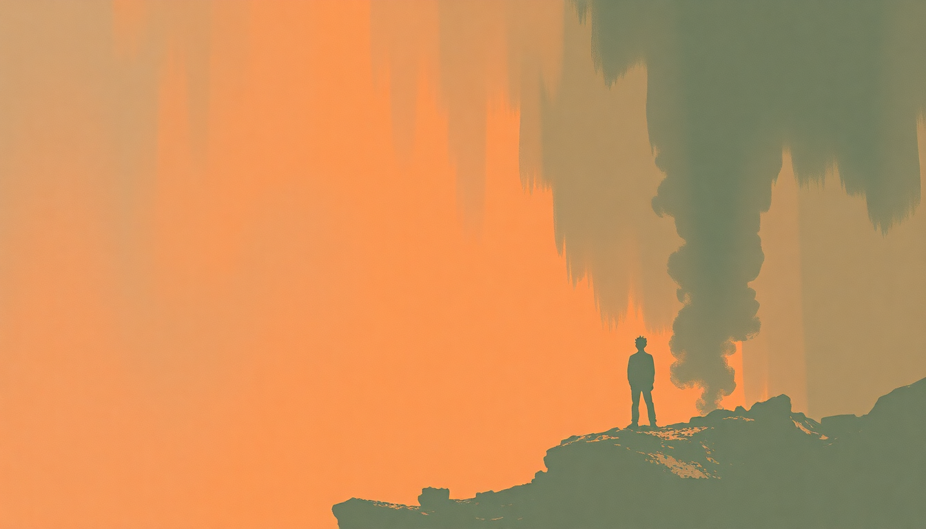 Fan-driven abstract illustration evoking the emotional arc of STUNTMAN by Tyler, the Creator
