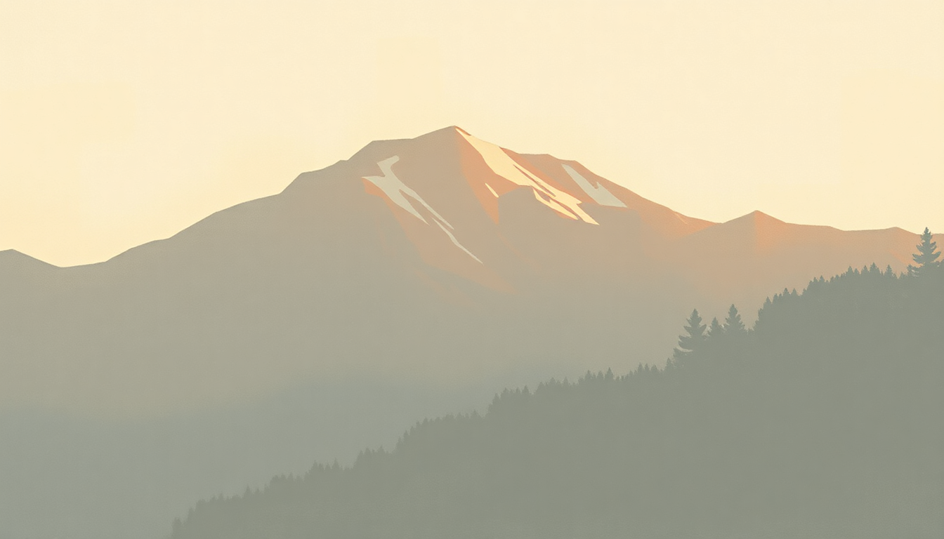 Fan-driven abstract illustration evoking the emotional arc of Sugar Mountain by Neil Young