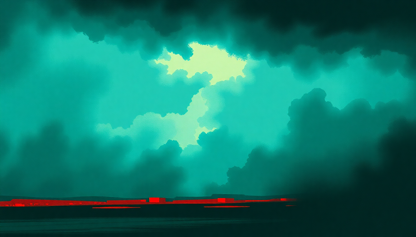 Fan-driven abstract illustration evoking the emotional arc of Suggestion by Fugazi
