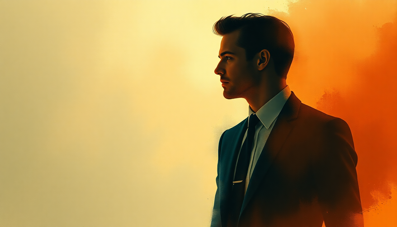 Fan-driven abstract illustration evoking the emotional arc of Suit & Tie by Justin Timberlake