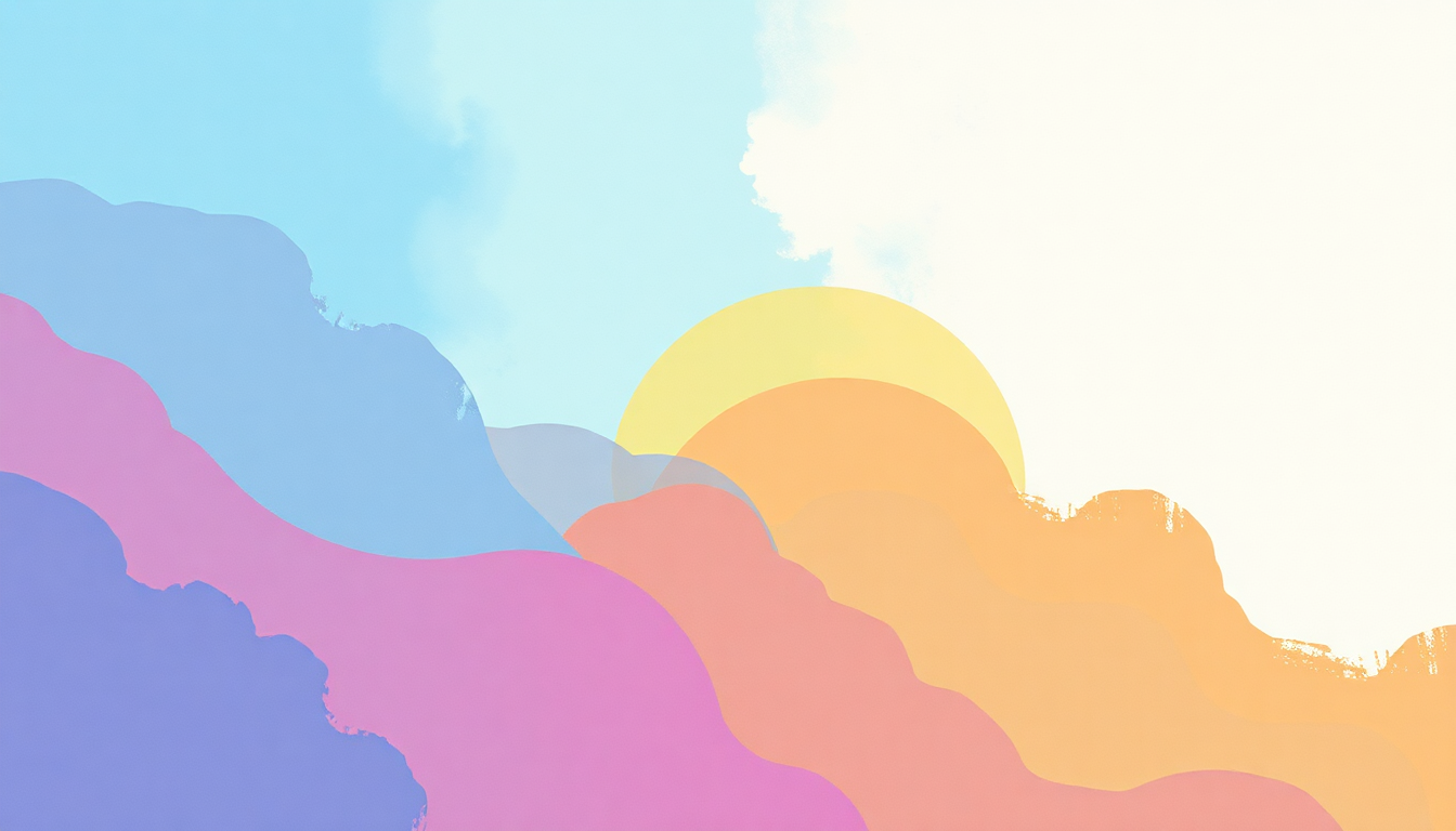 Fan-driven abstract illustration evoking the emotional arc of Summertime Clothes by Animal Collective