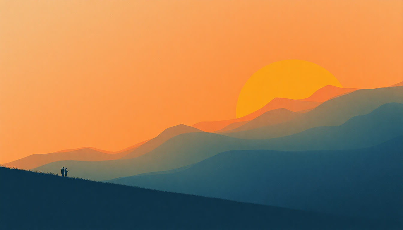 Fan-driven abstract illustration evoking the emotional arc of Sun Child by The Vines