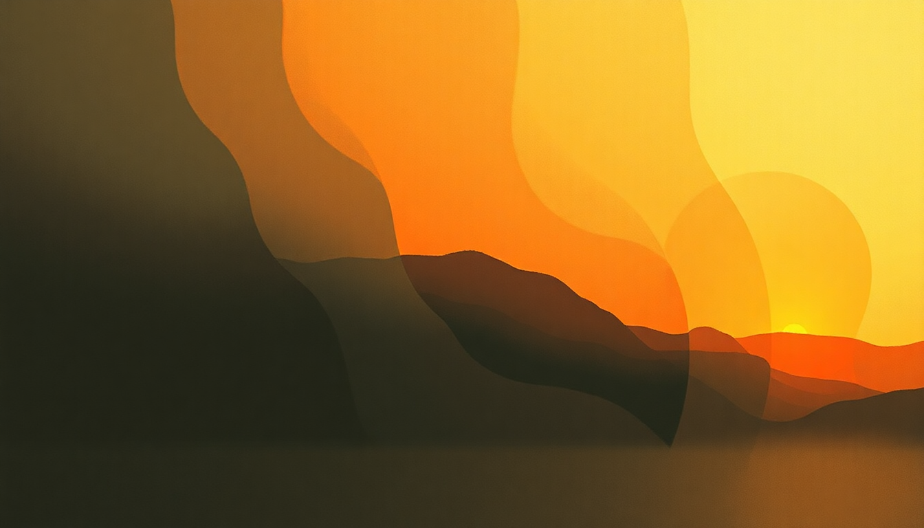 Fan-driven abstract illustration evoking the emotional arc of Sun Drums and Soil by Four Tet