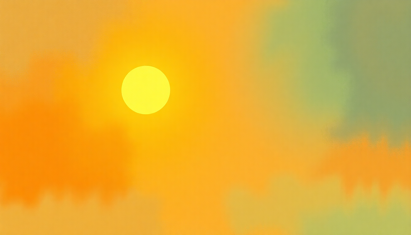 Fan-driven abstract illustration evoking the emotional arc of Sun Is Shining by Bob Marley & The Wailers