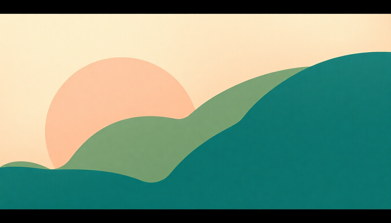 Fan-driven abstract illustration evoking the emotional arc of Sunday Roast by Courtney Barnett