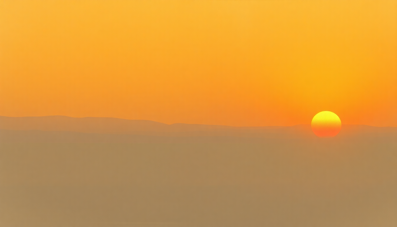 Fan-driven abstract illustration evoking the emotional arc of Sunrise, Sunburn, Sunset by Luke Bryan