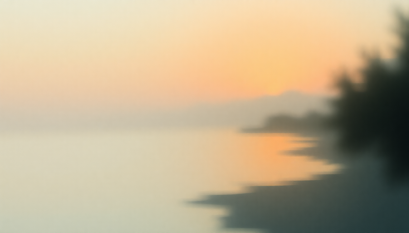 Fan-driven abstract illustration evoking the emotional arc of Sunset Soon Forgotten by Iron & Wine