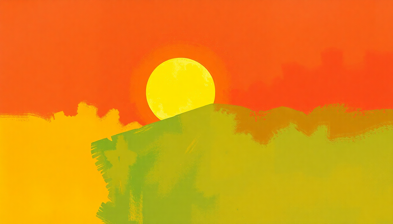 Fan-driven abstract illustration evoking the emotional arc of Sunshine of Your Love by Cream