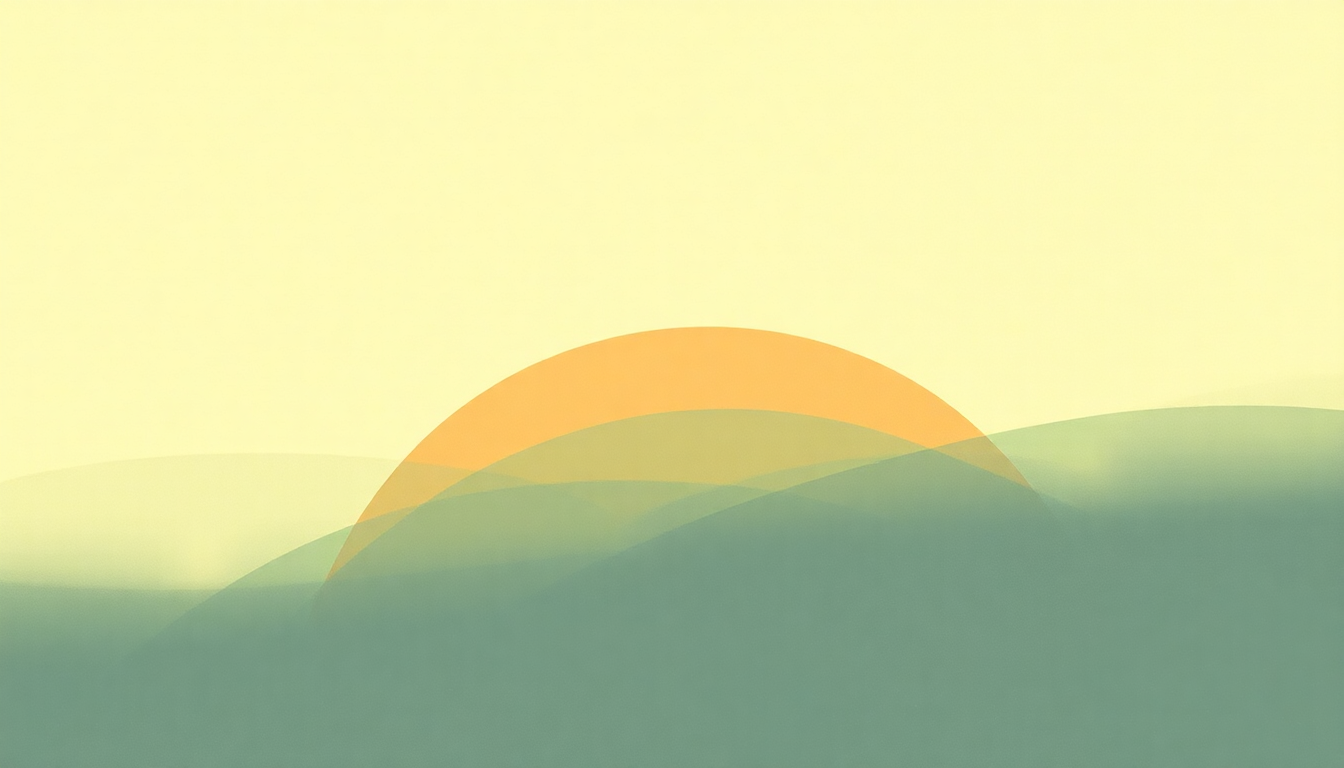 Fan-driven abstract illustration evoking the emotional arc of Sunshine Recorder by Boards of Canada