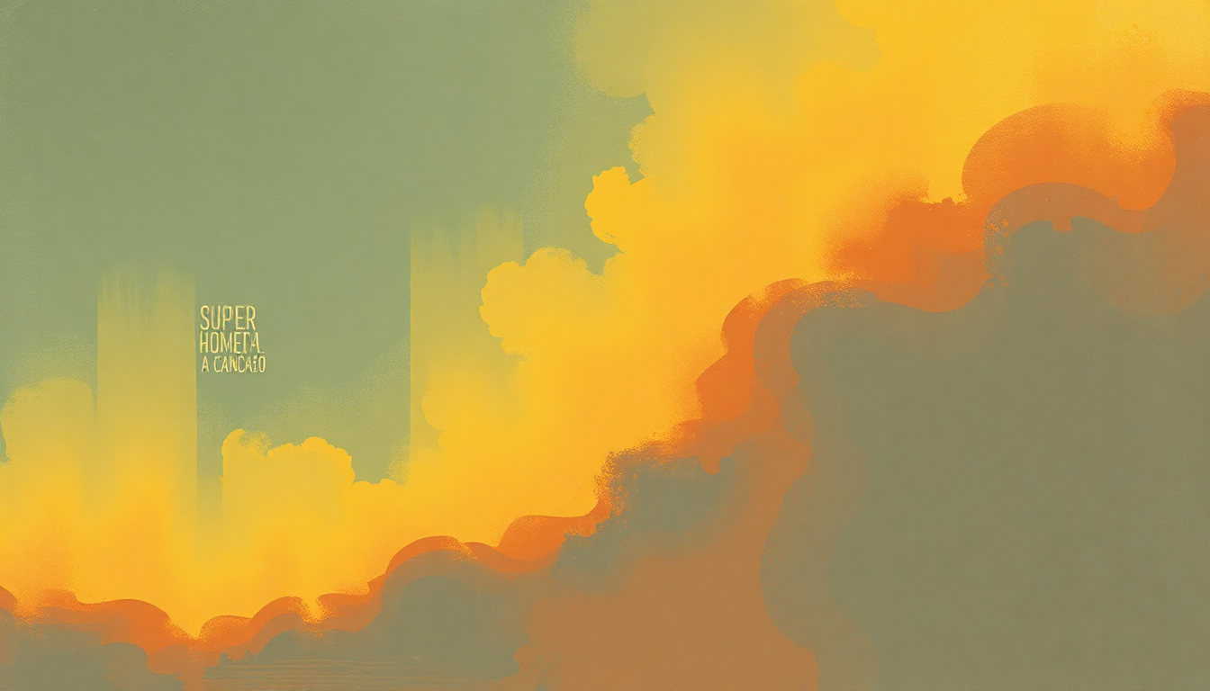 Fan-driven abstract illustration evoking the emotional arc of Super Homem a Cancao by Gal Costa