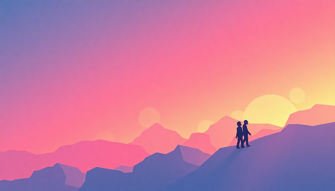 Fan-driven abstract illustration evoking the emotional arc of Superheroes by Daft Punk