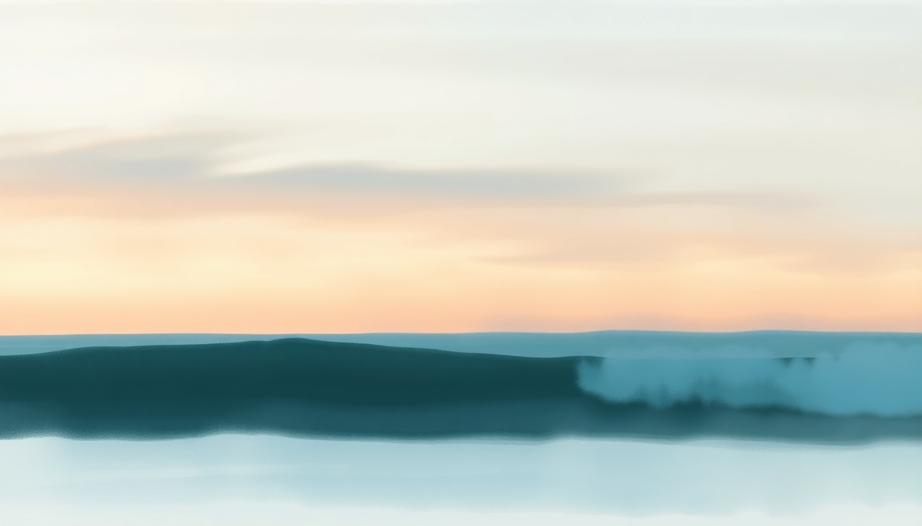 Fan-driven abstract illustration evoking the emotional arc of Surf by Mac Miller
