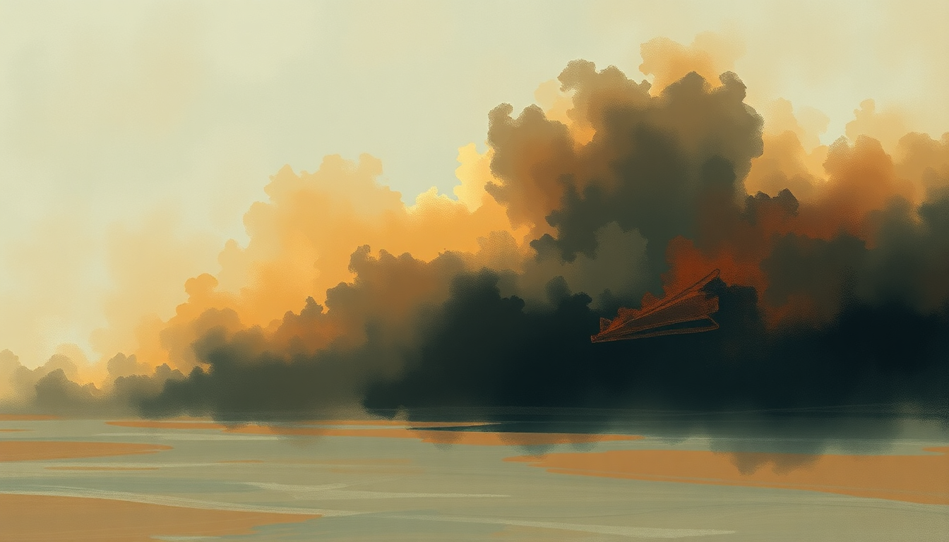 Fan-driven abstract illustration evoking the emotional arc of Surface Pressure by Lin-Manuel Miranda