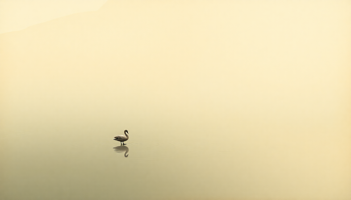 Fan-driven abstract illustration evoking the emotional arc of Swan Lake Theme by Tchaikovsky