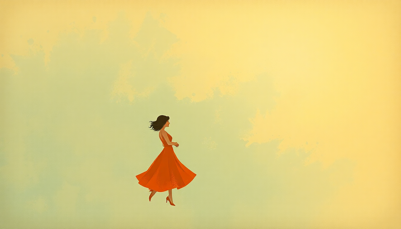 Fan-driven abstract illustration evoking the emotional arc of Sway by Dean Martin