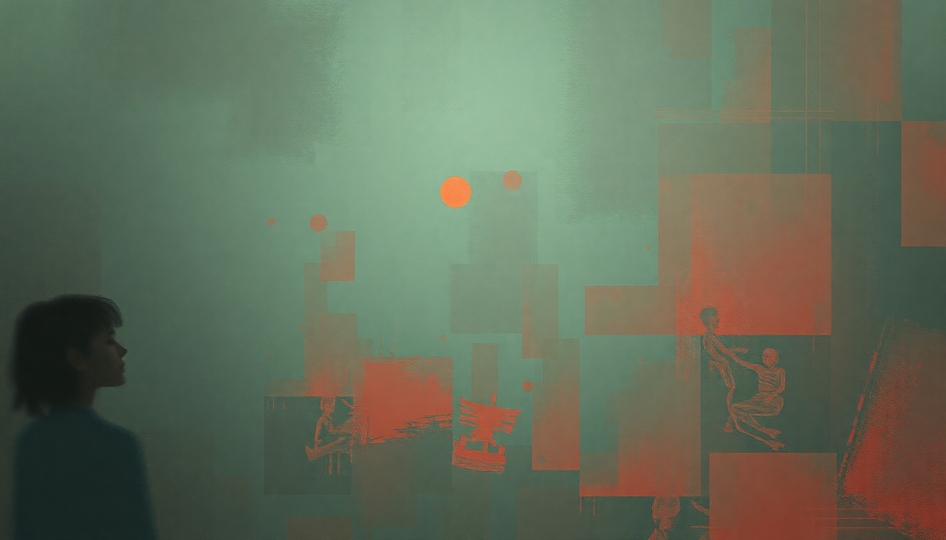 Fan-driven abstract illustration evoking the emotional arc of Sweet Dreams by Marilyn Manson