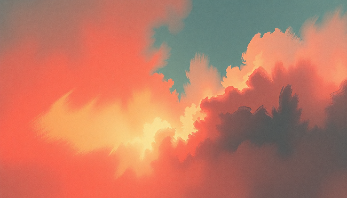 Fan-driven abstract illustration evoking the emotional arc of Sweet Heart Sweet Light by Spiritualized
