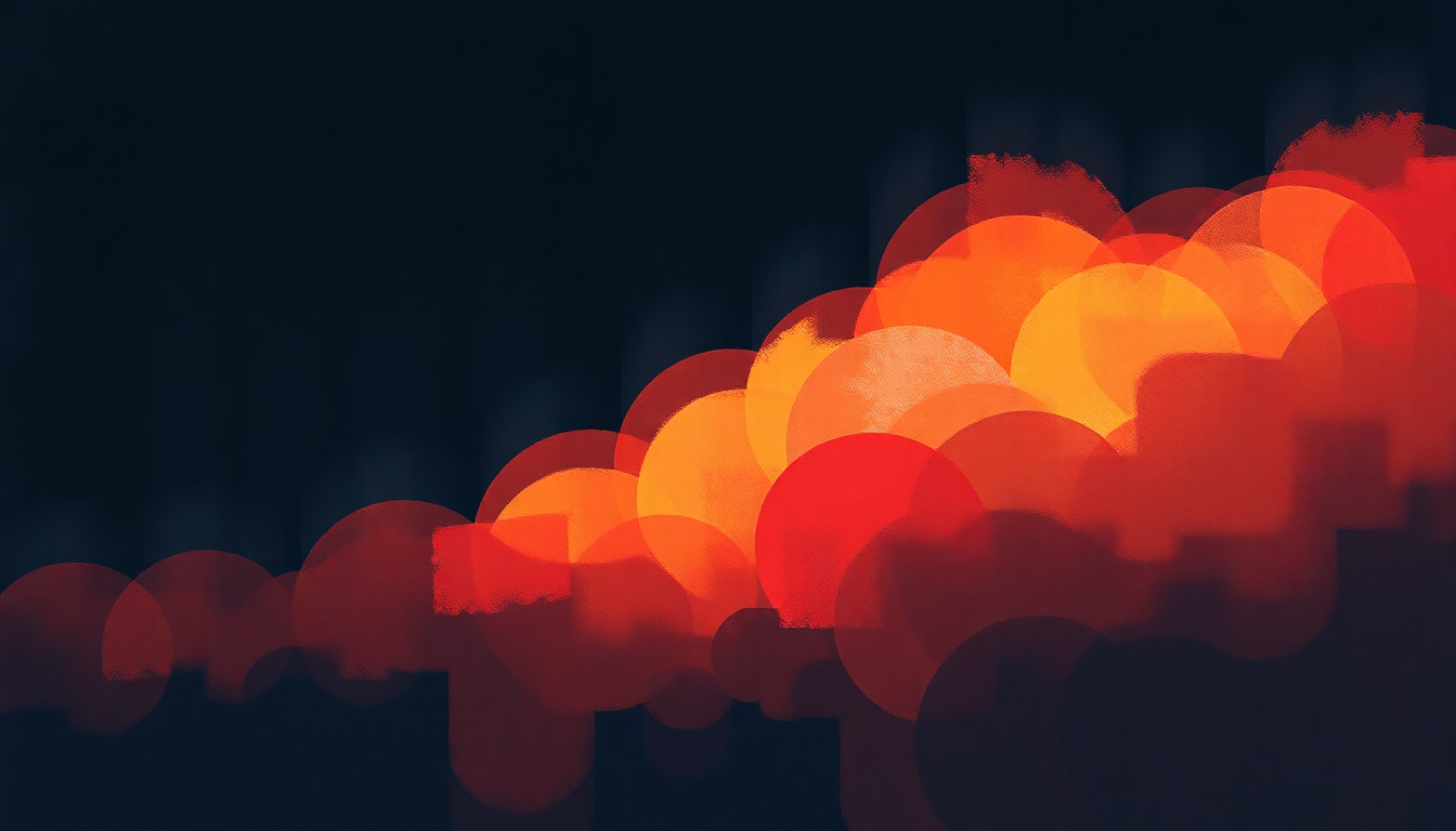 Fan-driven abstract illustration evoking the emotional arc of Sweetheart Like You by Bob Dylan