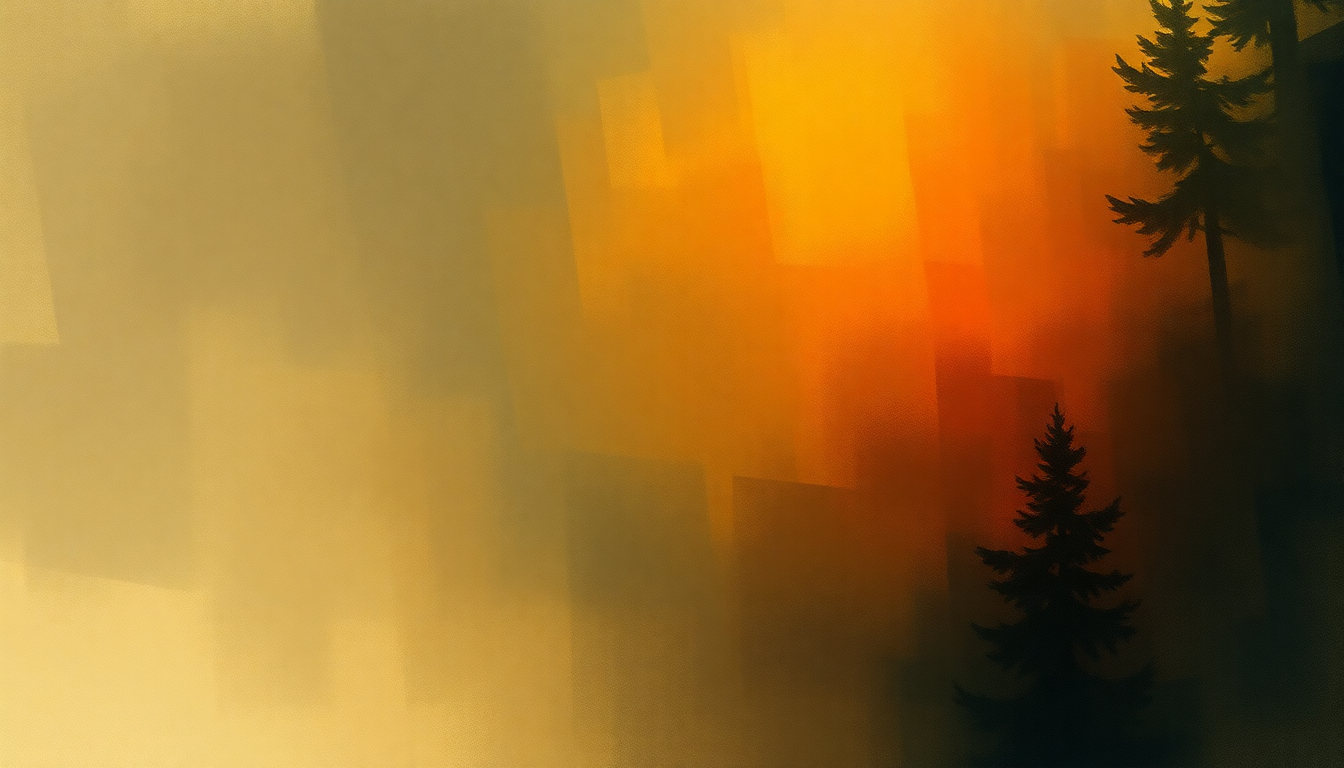 Fan-driven abstract illustration evoking the emotional arc of Symphonic Dances, Op. 45 by Sergei Rachmaninoff