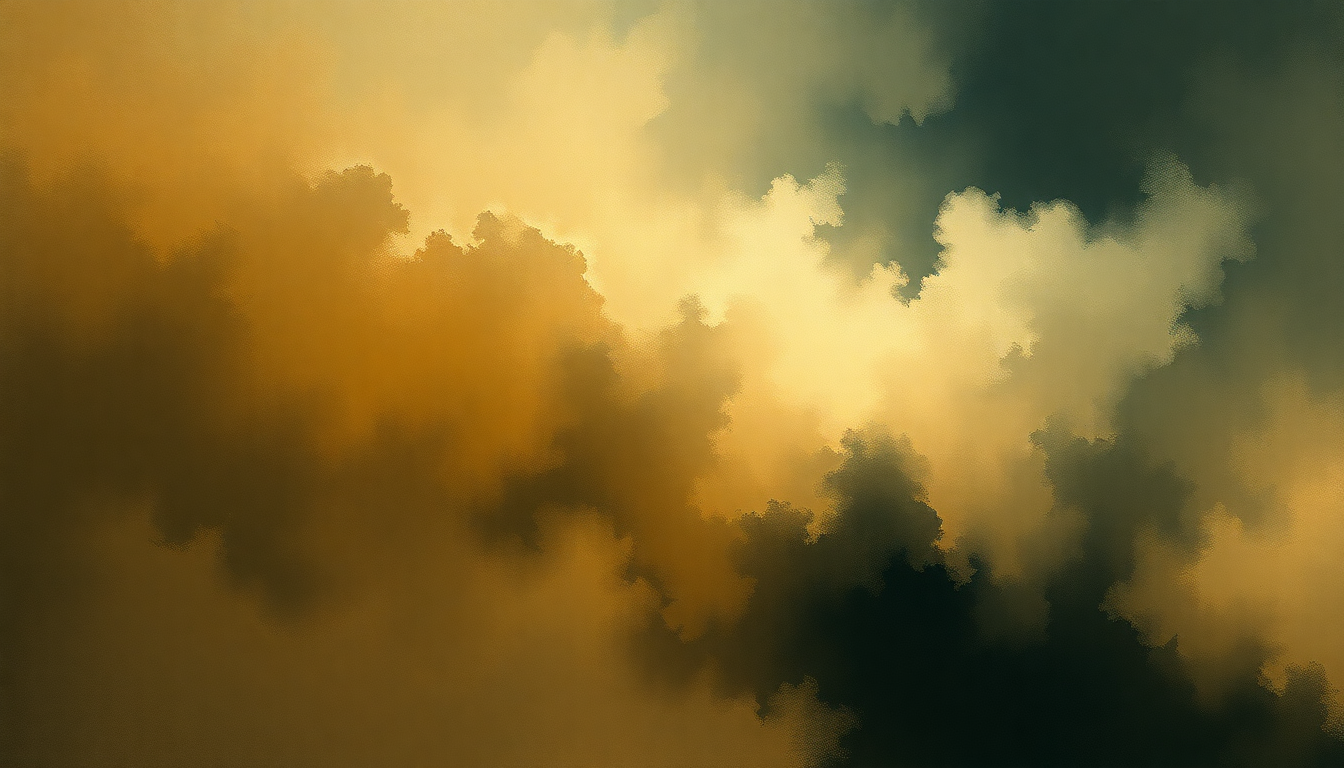 Fan-driven abstract illustration evoking the emotional arc of Symphony No. 2 "Resurrection" by Gustav Mahler