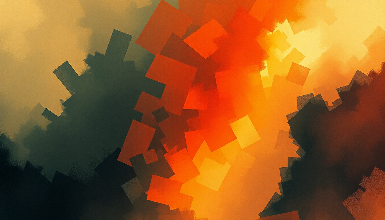Fan-driven abstract illustration evoking the emotional arc of Symphony No. 8 in E-flat major by Gustav Mahler