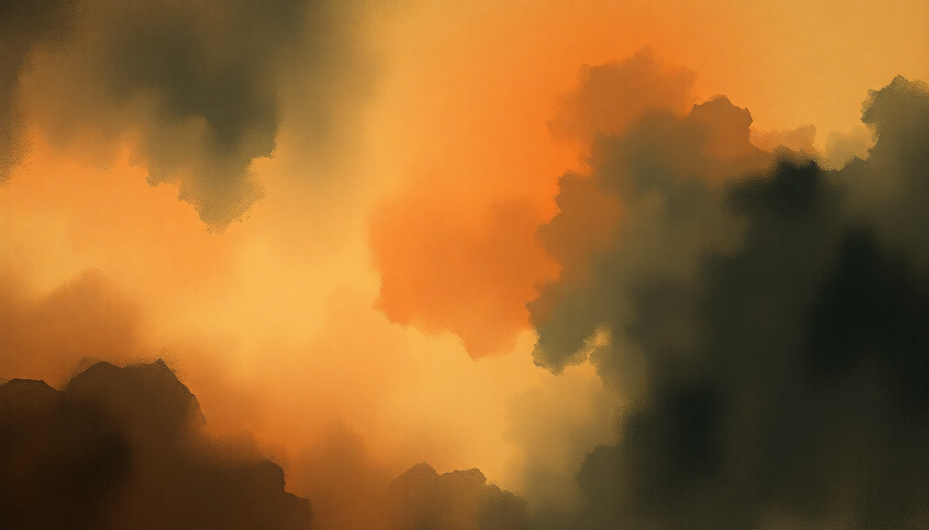 Fan-driven abstract illustration evoking the emotional arc of Symphony No. 9 by Gustav Mahler