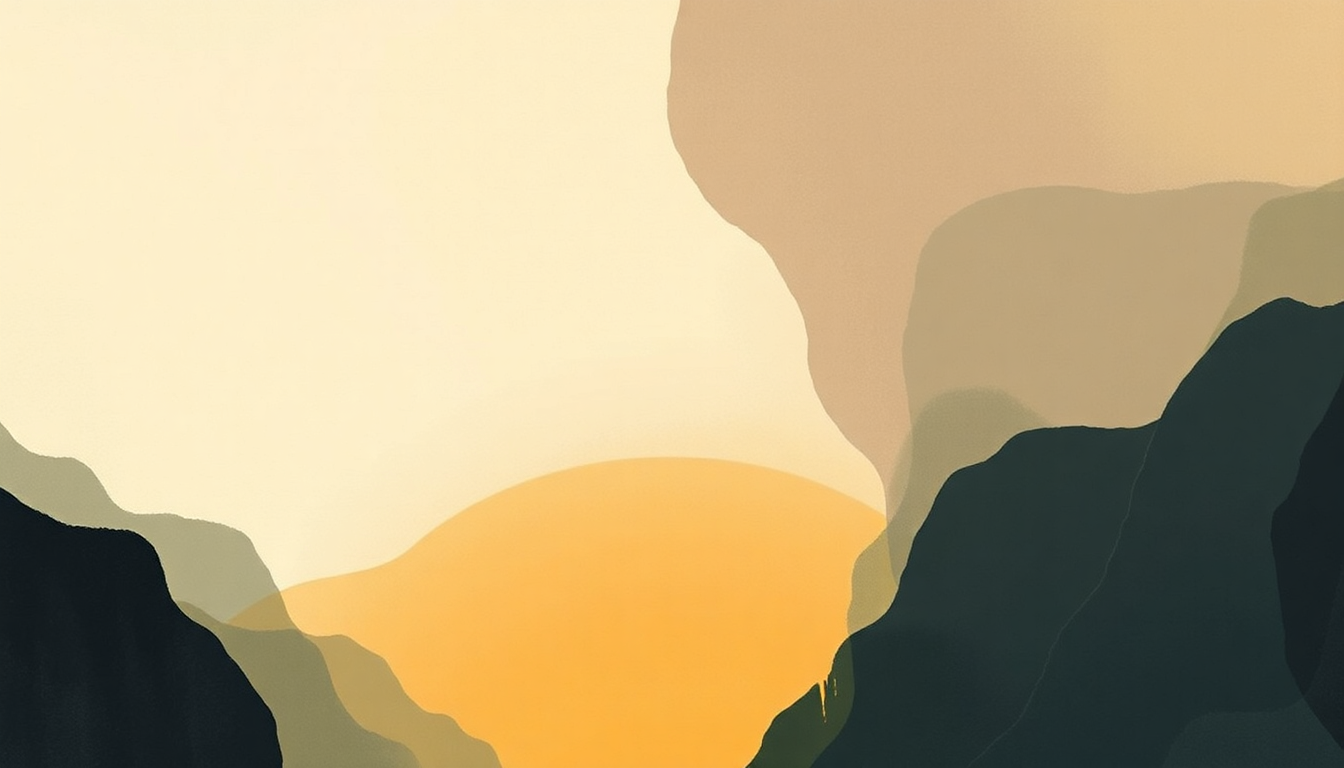 Fan-driven abstract illustration evoking the emotional arc of Tabula Rasa by Björk