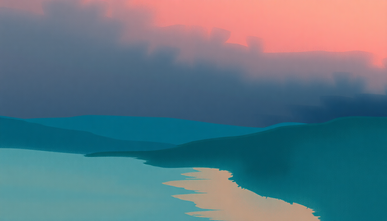 Fan-driven abstract illustration evoking the emotional arc of Take Me Away by Daniel Caesar
