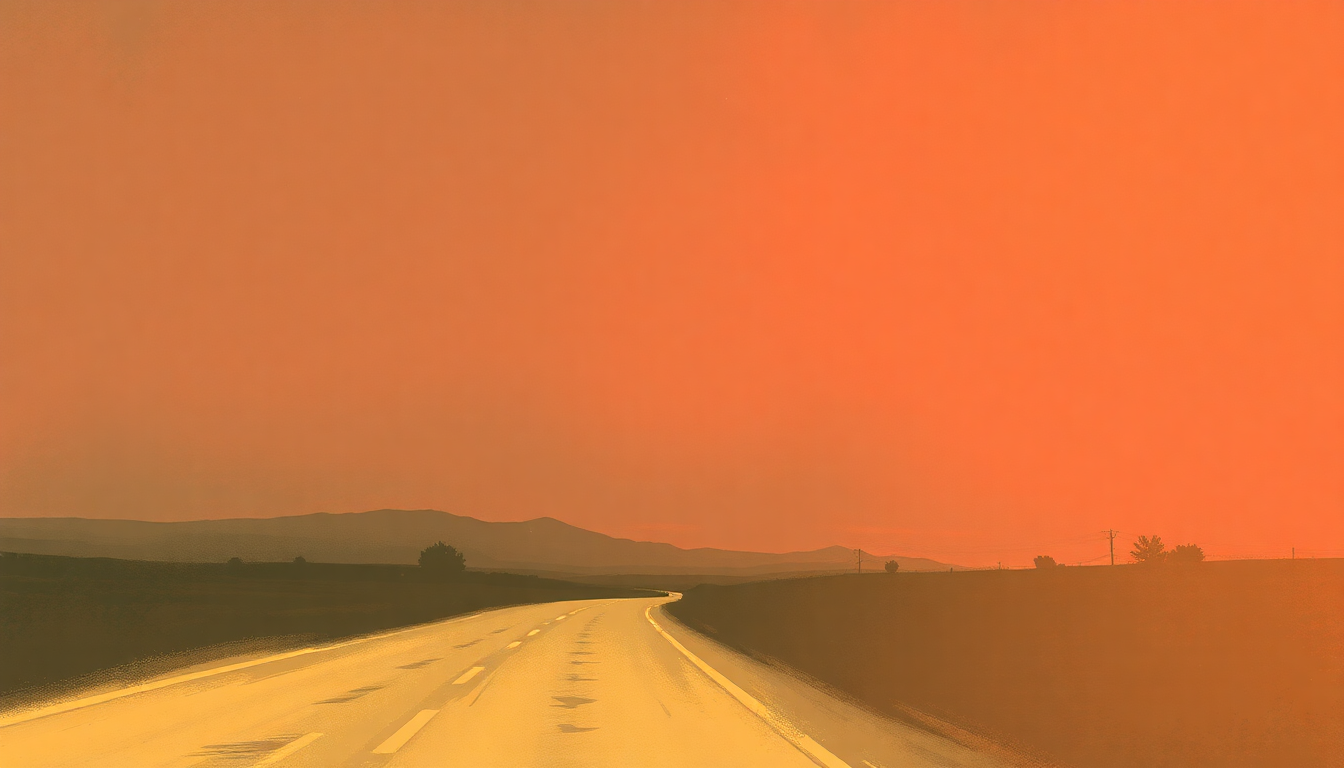 Fan-driven abstract illustration evoking the emotional arc of Take Me Home Country Roads by Toots and the Maytals