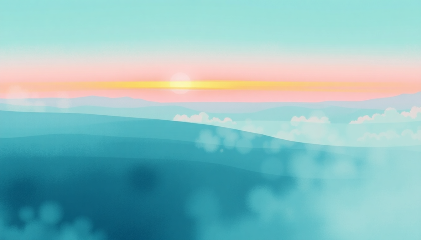 Fan-driven abstract illustration evoking the emotional arc of Take Me Somewhere Nice by Mogwai