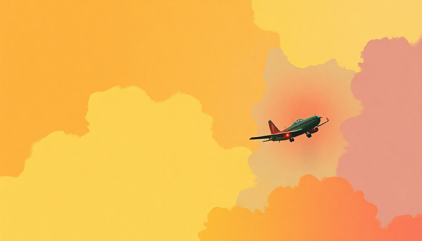 Fan-driven abstract illustration evoking the emotional arc of Take Me to the Pilot by Elton John