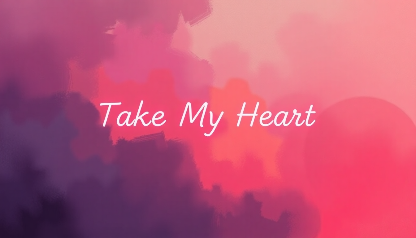 Fan-driven abstract illustration evoking the emotional arc of Take My Heart by Kool and the Gang