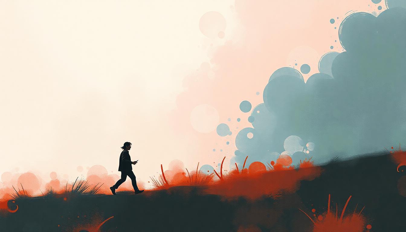 Fan-driven abstract illustration evoking the emotional arc of Taken for a Fool by The Strokes