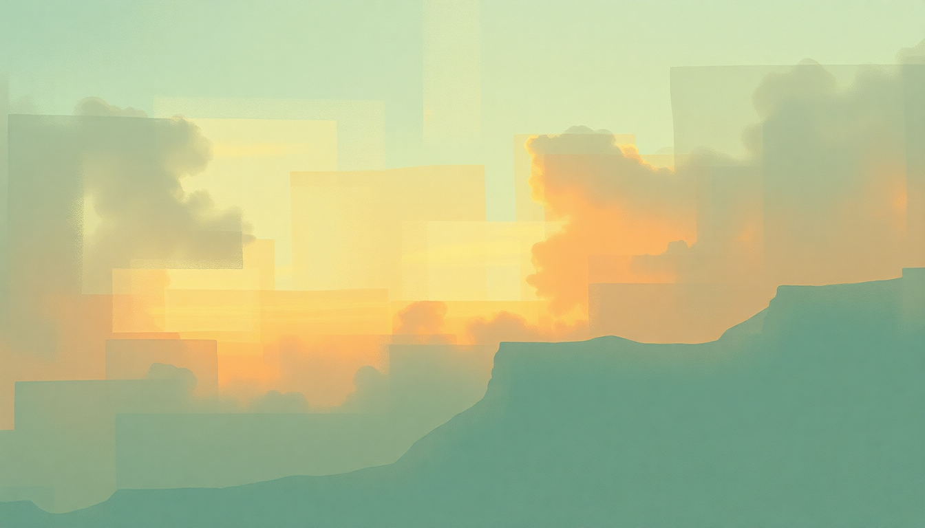 Fan-driven abstract illustration evoking the emotional arc of Talihina Sky by Kings of Leon