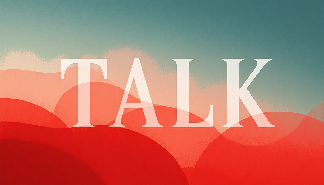 Fan-driven abstract illustration evoking the emotional arc of Talk by Hozier