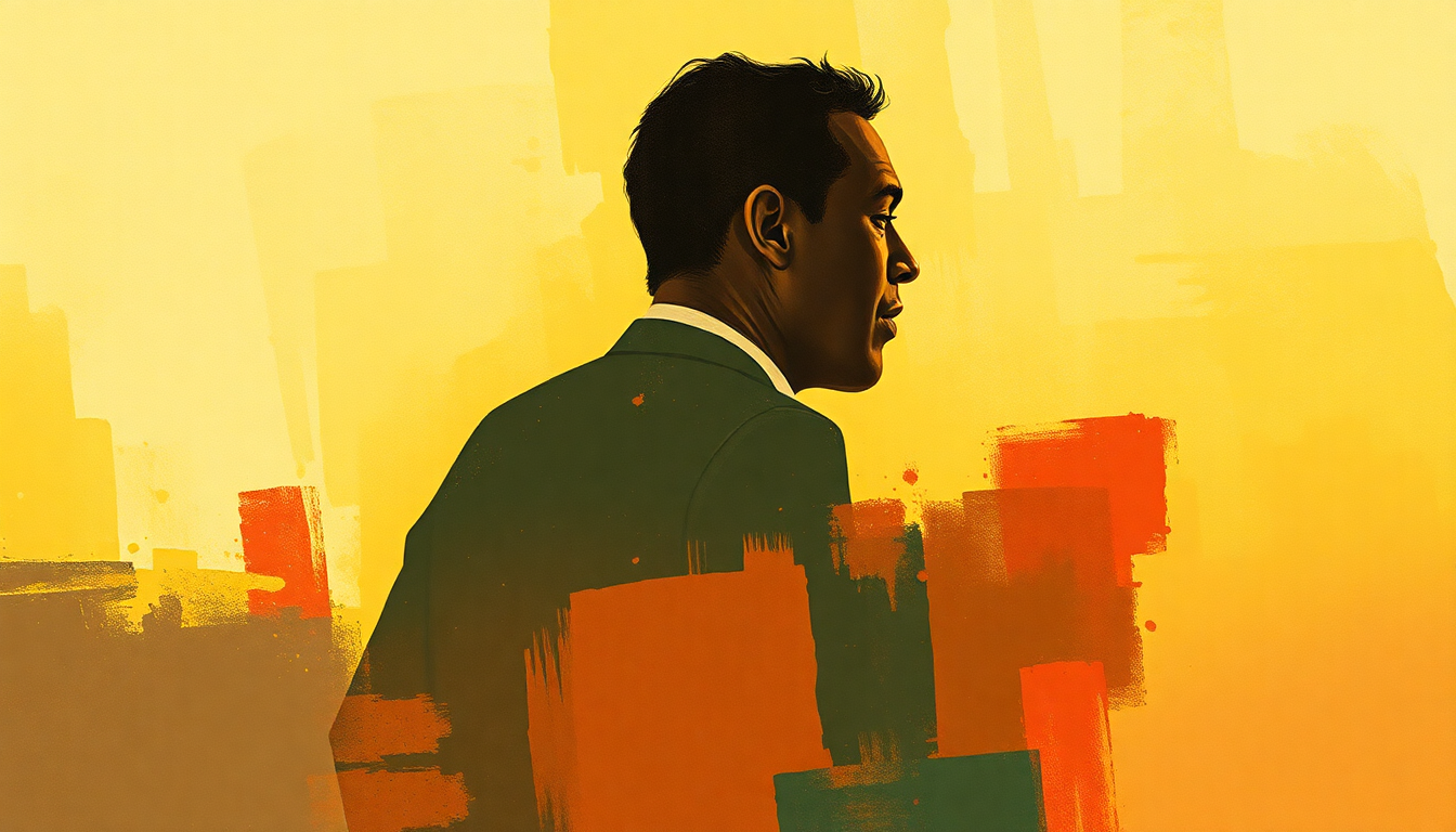 Fan-driven abstract illustration evoking the emotional arc of Talk to the Man by Sam and Dave
