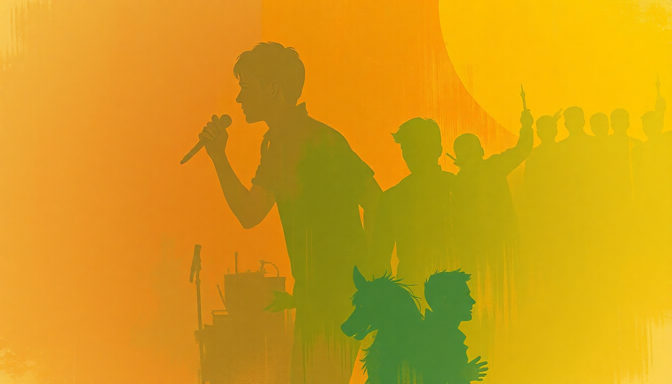 Fan-driven abstract illustration evoking the emotional arc of Talkin Bout You by The Animals